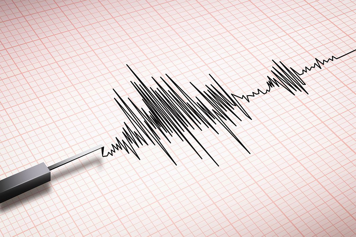 "Richter Scale showing a measure of an Earthquake on a graph"