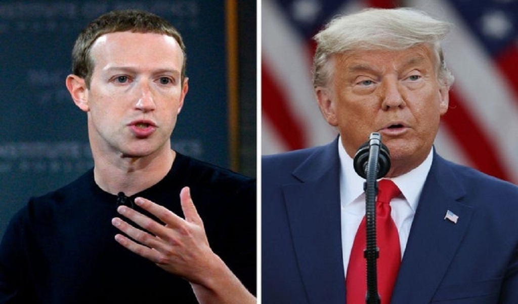 "Facebook Founder and Donald Trump"