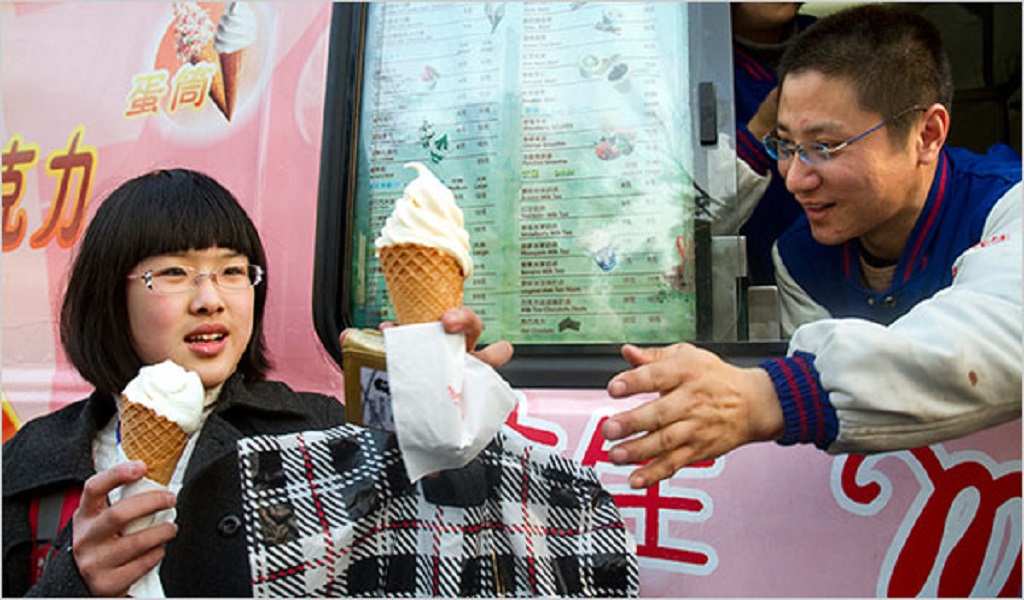 ICE CREAM TESTS CORONA POSITIVE IN CHINA