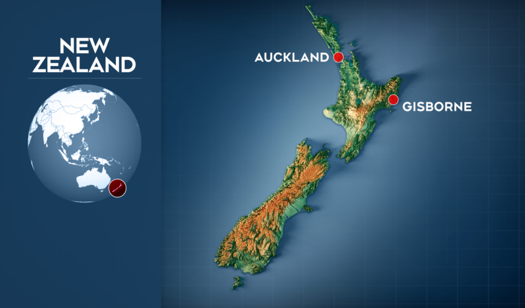 The Earthquake struck near New Zealand